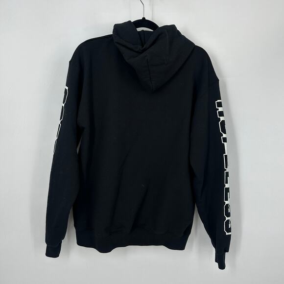 HOPE LESS DO MORE champion hoodie black white size large casual street - Picture 4 of 7